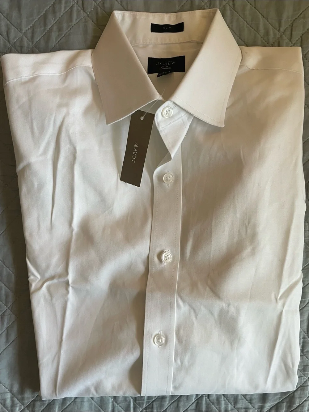 J. CREW Ludlow fine stretch cotton dress shirt in White Size 14 1/2-33 $148